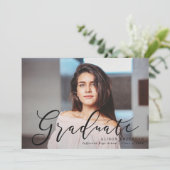 Script important | Graduation Photo Faire-part (Debout devant)