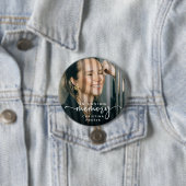 Script In Loving Memory Foto-herdenking Ronde Button 7,6 Cm (In situ)