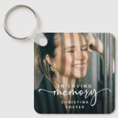 Script In Loving Memory Foto-herdenking Sleutelhanger (Voorkant)