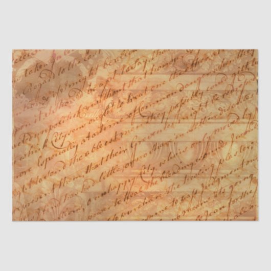  script in oude Shabby Chic Decoupage Tissuepapier (Voorkant)