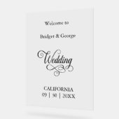 Script intemporel noir et blanc Mariage Bienvenue (Angle)