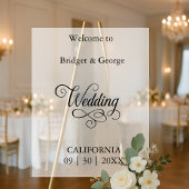 Script intemporel noir et blanc Mariage Bienvenue
