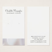 Script Iridescente Pearl Edge Earring Bijoux (Devant & derrière)