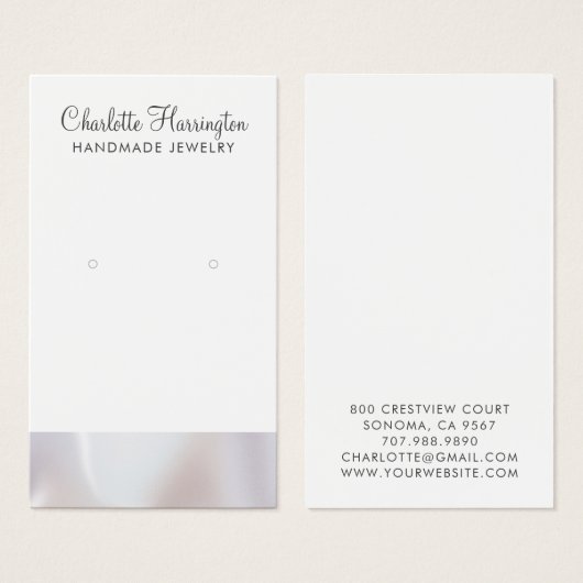 Script Iridescente Pearl Edge Earring Bijoux (Devant & derrière)