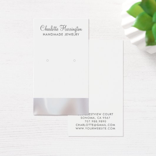 Script Iridescente Pearl Edge Earring Bijoux (Bureau)