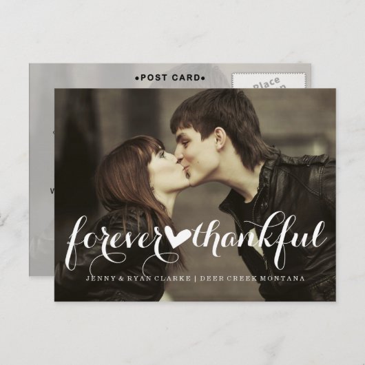 SCRIPT JAMAIS RECONNU | CARTE POST MARIAGE (Devant / Derrière)