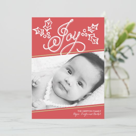 Script Joy Red | Carte de Noël (Debout devant)