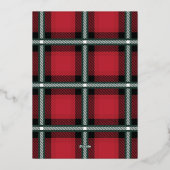 script joyeuses fêtes tartan rouge photo vacances (Verso)