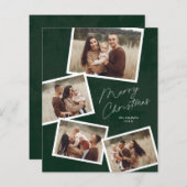 Script Joyeux Noël 4 Photo Budget Carte de vacance (Devant / Derrière)