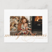 Script Joyeux Noël Élégante carte postale (Devant)