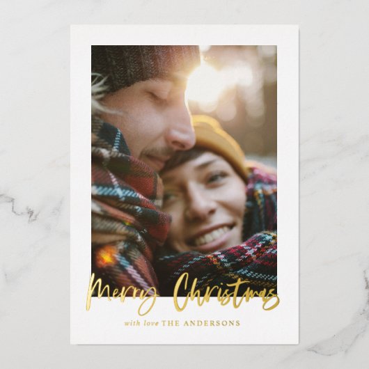 script joyeux noël vert tartan photo vacances (Recto)