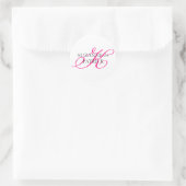 Script K Étiquette Monogramme (Rose Chaud / Noir) (Sac)