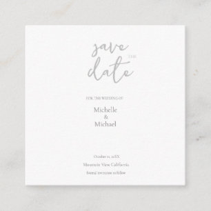 Script Kalligrafie Bruiloft Modern Save the Date Informatiekaartje