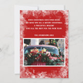 Script Kerstwensen sneeuw overlay aangepaste foto' Feestdagenkaart (Achterkant)