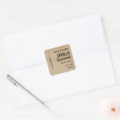 Script kraft gepersonaliseerde kaars label (Envelop)