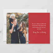 Script Lettering Merry Christmas 2 Foto Feestdagenkaart (Achterkant)