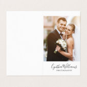 Script Lettering Moderne fotografie Visitekaartjes (Buitenkant ongevouwen)