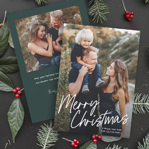 Script Lettering Prettig Kerstfeest 2 Foto  Feestdagenkaart