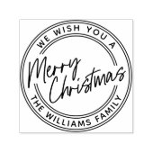 Script Lettering Prettig Kerstfeest Zelfinktende Stempel (Design)