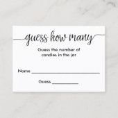 Script Lettré À La Main Devant Combien De Carte (Devant)