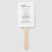 Script Liefde Foto Trouwprogramma Hand Fan Handwaaier (Achterkant)