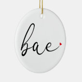 Script Liefde Hart Baas Definitie Keramisch Ornament (Rechts)