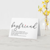 Script Liefde Hart Boyfriend Definitie Kaart (Gele Bloem)
