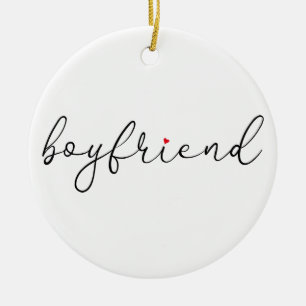 Script Liefde Hart Boyfriend Definitie Keramisch Ornament