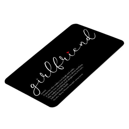 Script Liefde Hart Vriendin Definitie Magneet (Linkerzijde)