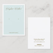 Script Light Blue Stars Earning Display Visitekaartje (Voorkant / Achterkant)