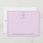 Script Lilac Simple Du Bureau De La Carte Note (Devant)