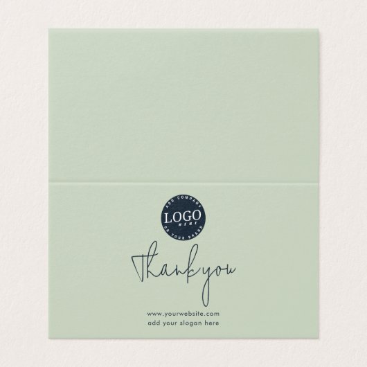 Script Logo moderne Carte de remerciements d'entre (Outside Unfolded)