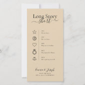 Script Long Story Short Old Money Photo Wedding Save The Date (Voorkant)