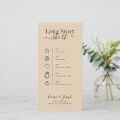 Script Long Story Short Old Money Photo Wedding Save The Date (Staand voorkant)