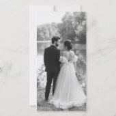Script Long Story Short Old Money Photo Wedding Save The Date (Achterkant)