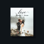 Script Love Custom Nom de famille Mariage Mariée S<br><div class="desc">Script Love Nom de famille personnalisé Mariage Mariée Salle Canvas Imprimer</div>