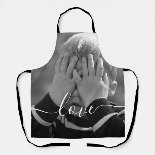 Script Love Custom Photo Schort (Voorkant)