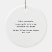 Script Love Heart Bae Definition Keramisch Ornament (Achterkant)