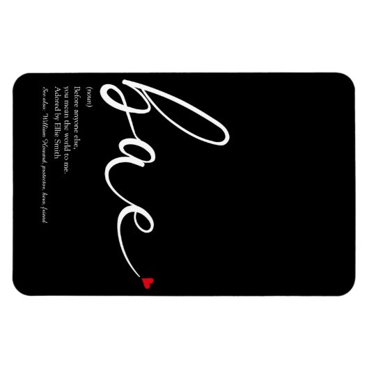 Script Love Heart Bae Definition Magneet (Horizontaal)