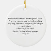 Script Love Heart Boyvriend Definition Keramisch Ornament (Achterkant)