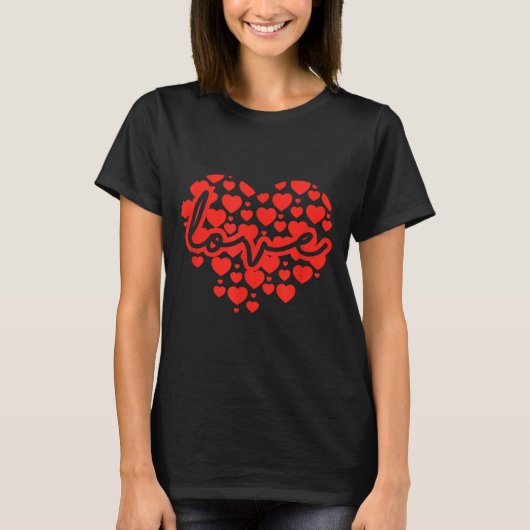 Script Love Heart Of Hearts Valentine's Day  T-shirt (Voorkant)
