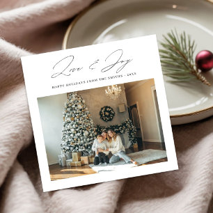 Script Love & Joy Modern Family Kerstfoto Feestdagenkaart