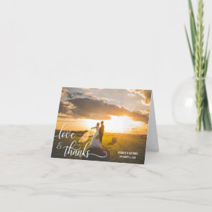 Script LOVE & THANKS Carte de note mariage   PHOTO