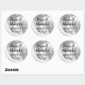 Script Love & Thanks Photo Wedding Favor Sticker (Feuille)