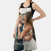 Script Love Wedding Photo Apron Schort (Insitu)