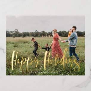 script lunatique photo joyeuse carte de vacances