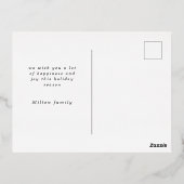 script lunatique photo joyeuse carte de vacances (Verso)