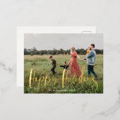 script lunatique photo joyeuse carte de vacances (Recto/Verso)