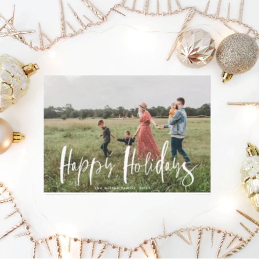 script lunatique photo joyeuse carte de vacances