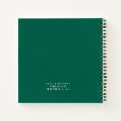 Script M. Mme Mariage Emerald Livre d'invité (Dos)